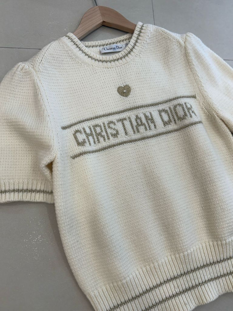 Christian Dior 반팔 니트 38사이즈--2