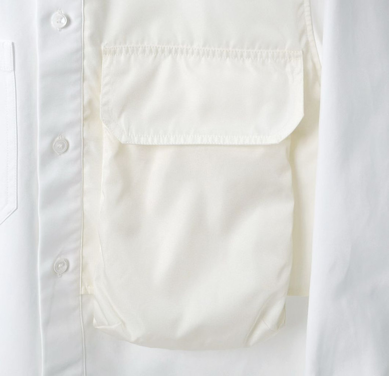 [40] 디올 x 사카이 남성 모노그램 포켓 오버 코튼 셔츠 자켓 화이트--4