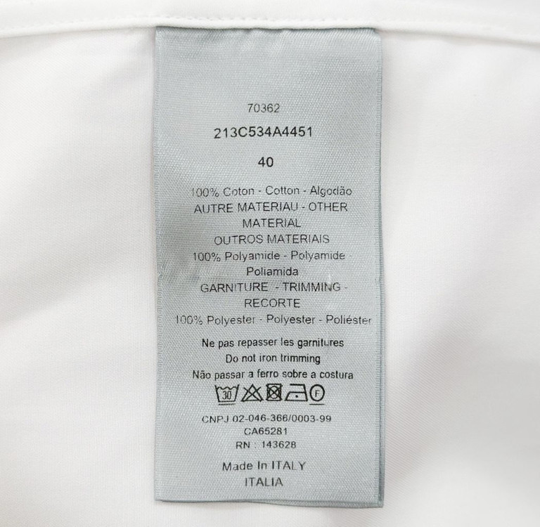 [40] 디올 x 사카이 남성 모노그램 포켓 오버 코튼 셔츠 자켓 화이트--5