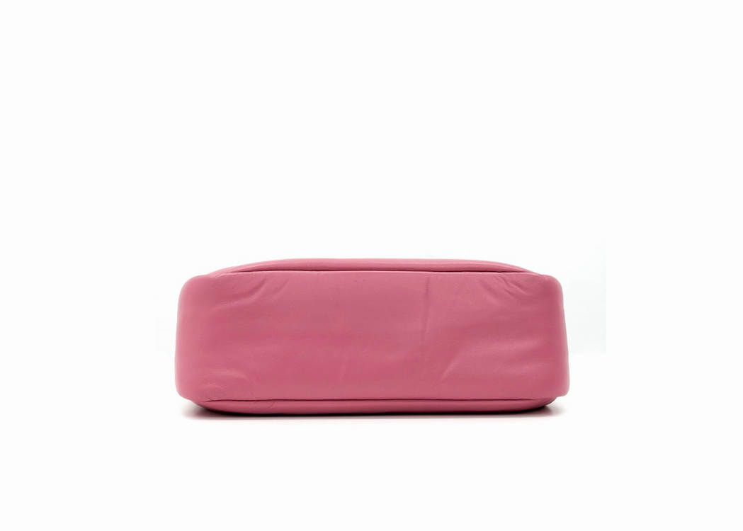 프라다 여성 패딩 나파 레더 리에디션 2005 숄더 호보백 크로스백 핑크--4