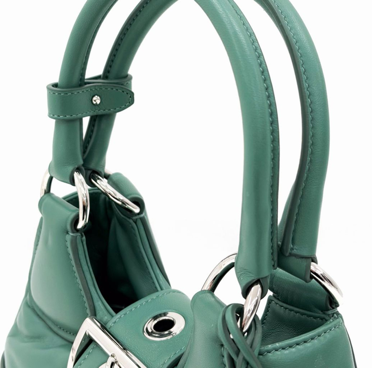 프라다 여성 문백 패딩 패디드 나파 레더 숄더백 크로스백 가방 망고 그린--7