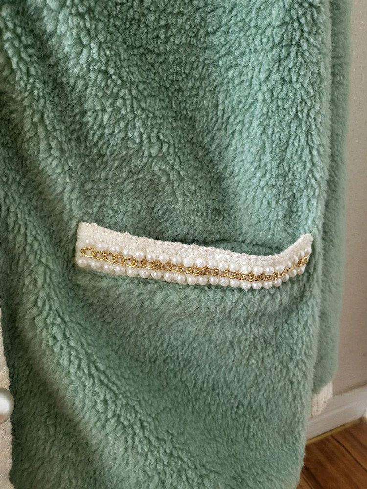 레니본 뽀글이 가디건 자켓--1