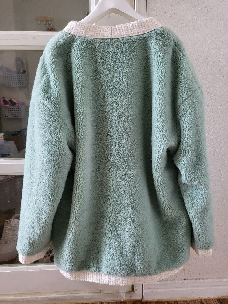 레니본 뽀글이 가디건 자켓--3