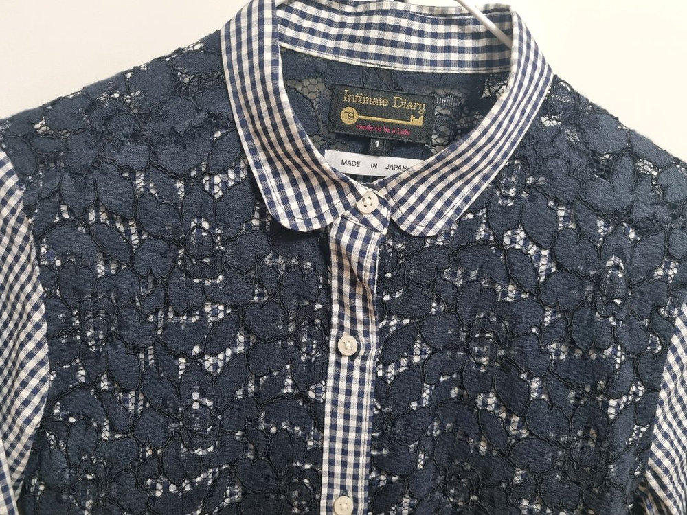 Intimate Diary 체크 레이스 셔츠 스몰 인티밋 다이어리 이미지