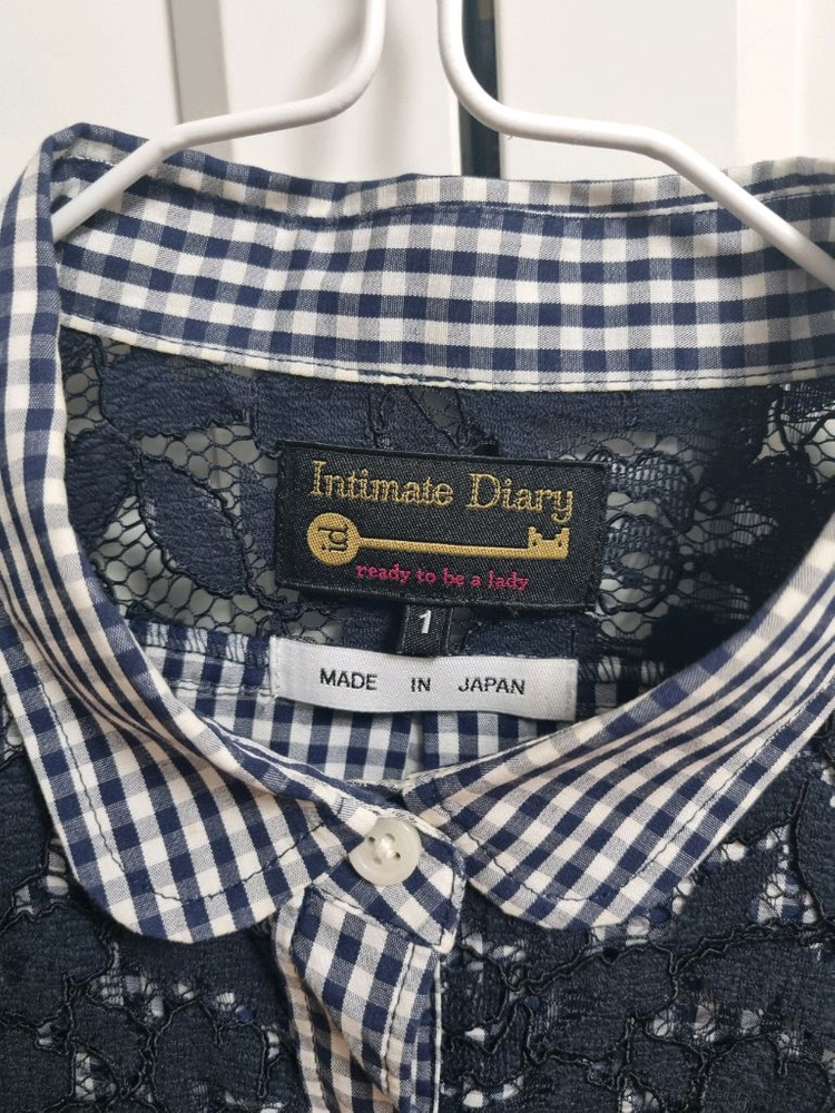 Intimate Diary 체크 레이스 셔츠 스몰 인티밋 다이어리 이미지