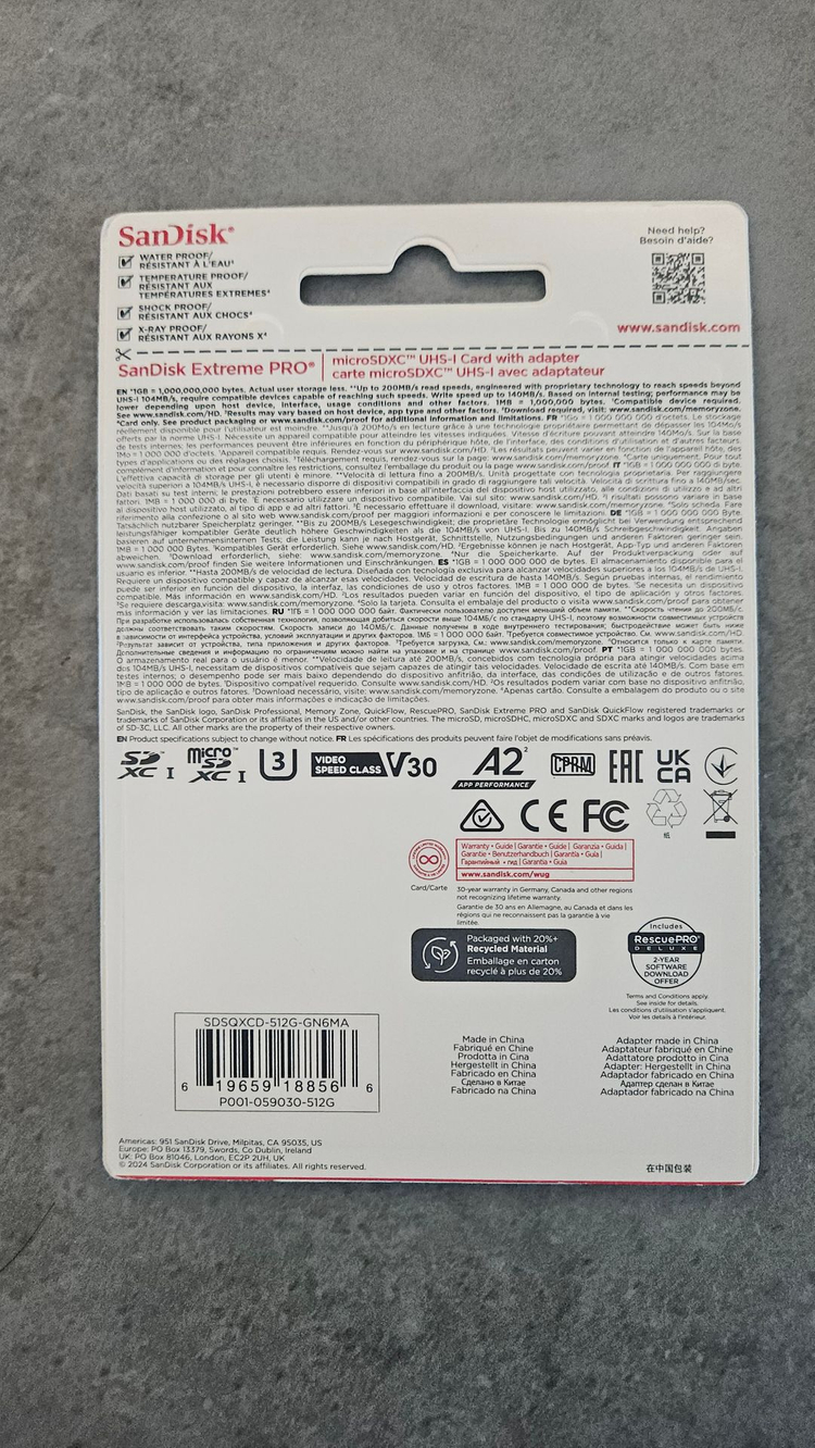 [정품] 샌디스크 익스트림 프로 마이크로SD카드 512GB--1