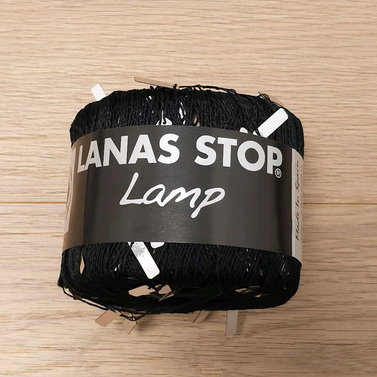 세하선 라나스스탑 램프 비즈얀 크리스탈 뜨개실 털실 여름 반팔 니트 가방 옷 블랙 검정 스팽글 이미지