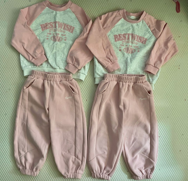 쌍둥이 상하세트 베베쥬 110 5-6세--0