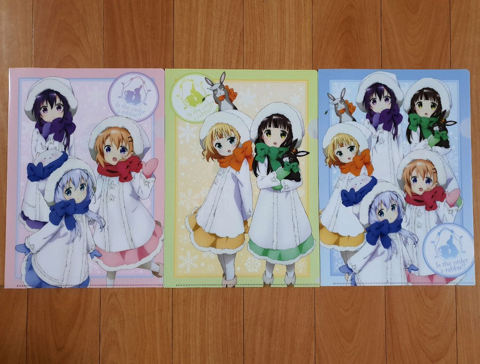 주문은 토끼입니까 로손 콜라보 클리어 파일 3종 이미지