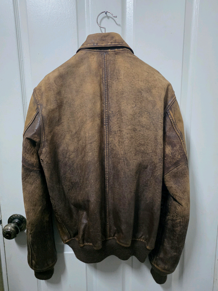 폴로 랄프로렌 a2 레더 플라이트 자켓 m 사이즈--1