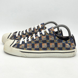 버버리 킹리 로우탑 스니커즈 블루/브라운 (42)