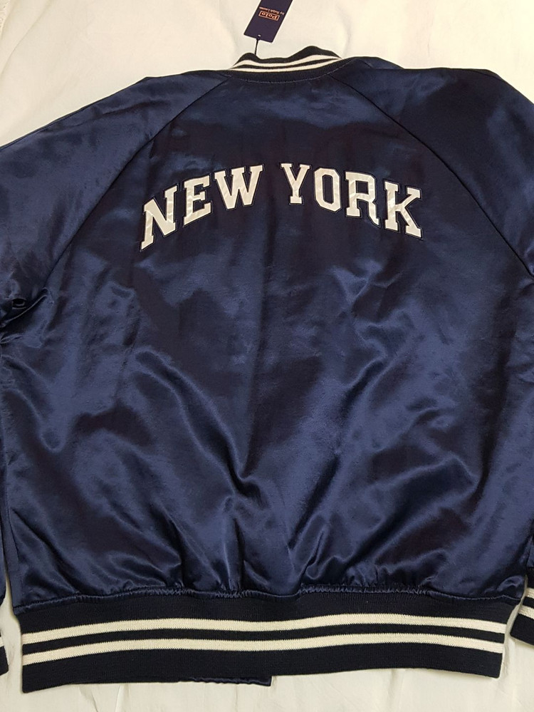 [새상품/L] 폴로 뉴욕 새틴 바시티 자켓 팝니다.--2