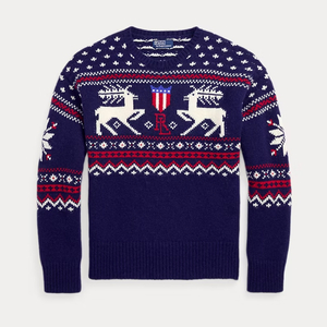 [새상품/S] 폴로 레인디어 패턴 울 스웨터 팝니다.