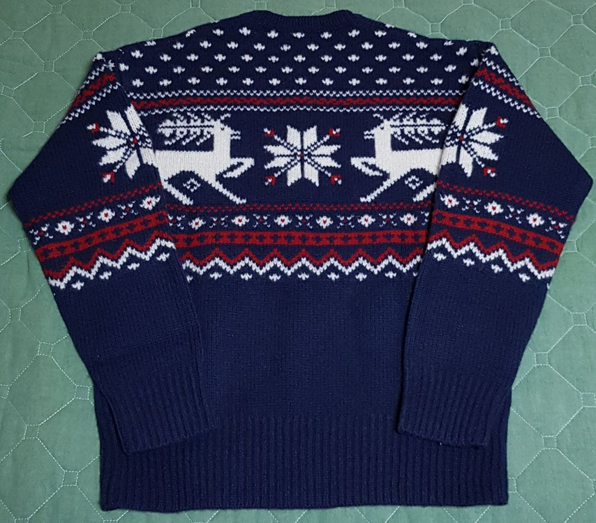 [새상품/S] 폴로 레인디어 패턴 울 스웨터 팝니다.--2