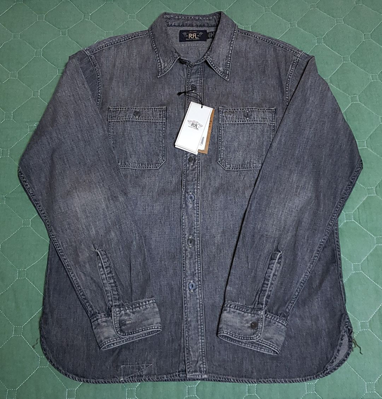 [새상품/M] RRL 데님 워크셔츠 팝니다.--2