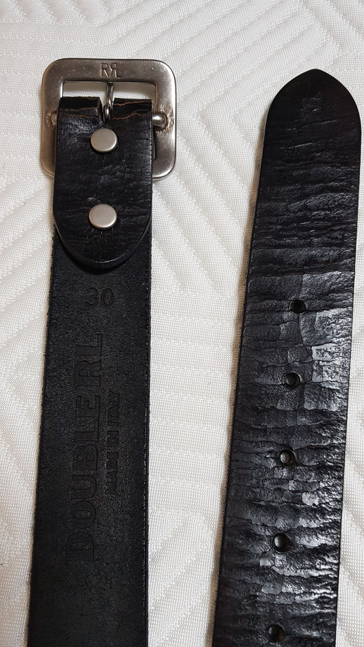 [30] RRL 핸드 버니시 레더 벨트 팝니다.--2