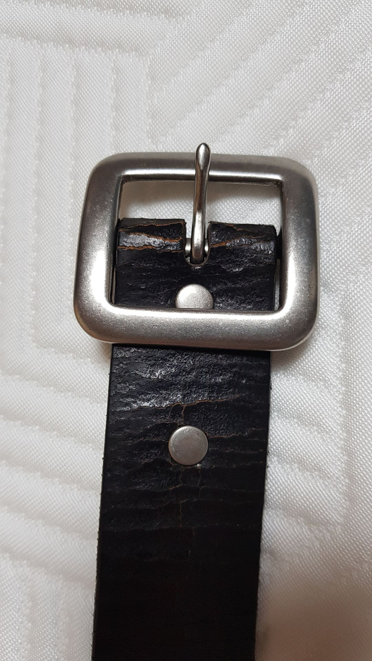 [30] RRL 핸드 버니시 레더 벨트 팝니다.--4