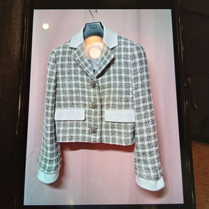 자라 트위드 크롭 블레이저 자켓