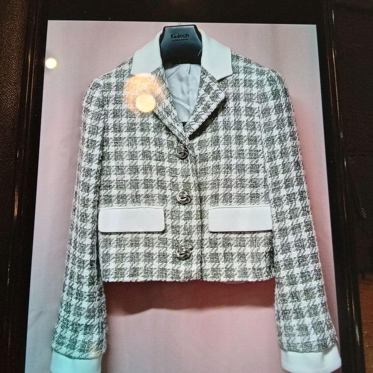 하객룩,자라 크롭 트위드 스트락처 자켓--1