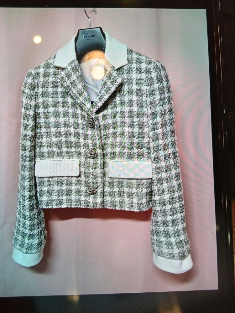 하객룩,자라 크롭 트위드 스트락처 자켓--3