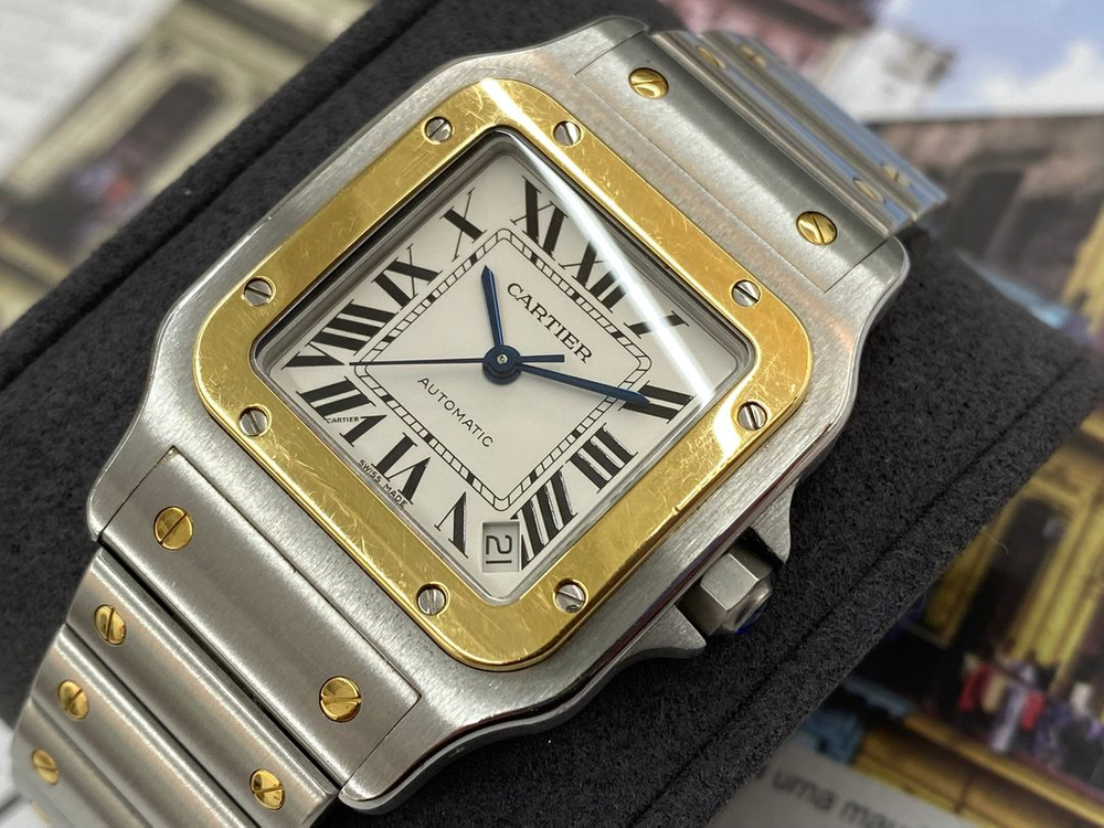 까르띠에 산토스 갈베 XL 18K콤비 남성용시계 [중고명품 리셀온] 이미지