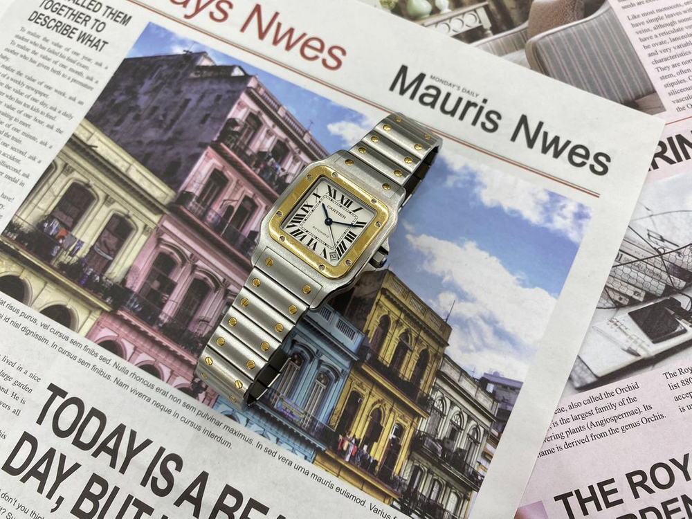 까르띠에 산토스 갈베 XL 18K콤비 남성용시계 [중고명품 리셀온] 이미지