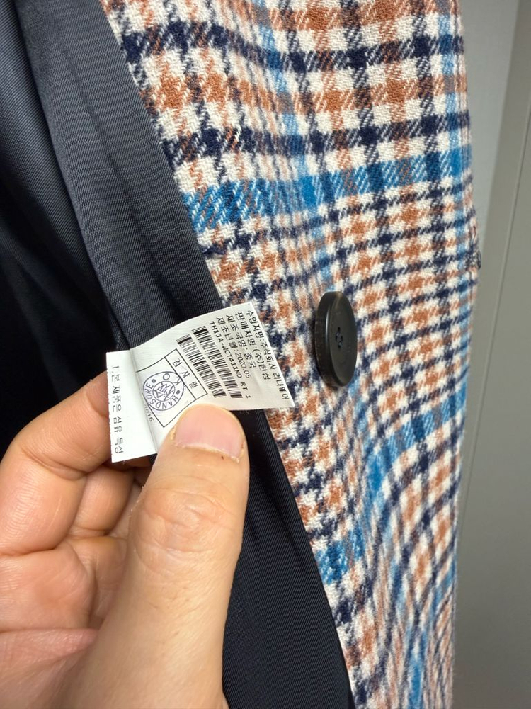 타임옴므 체크코트 팝니다 이미지