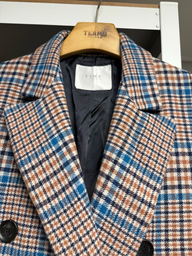 타임옴므 체크코트 팝니다 이미지