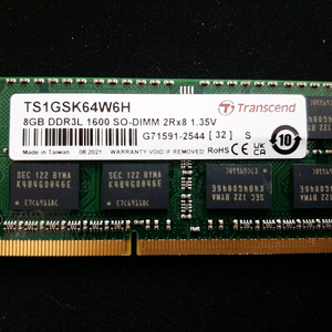 노트북용 메모리, 8GB PC3L 1600, Transcend