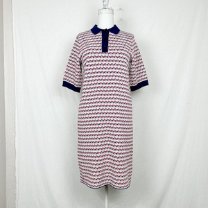 타미힐피거/상태굿 반팔 니트 원피스 패턴 S 55/라덴