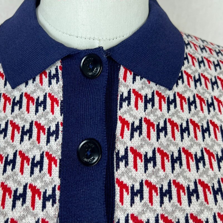 타미힐피거/상태굿 반팔 니트 원피스 패턴 S 55/라덴--2