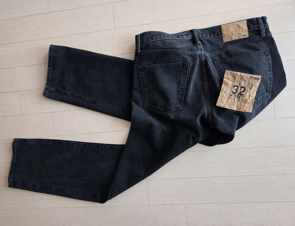 [정품] 리던 23FW 남성 데님 흑청 스트레이트핏 32~33 size 이미지