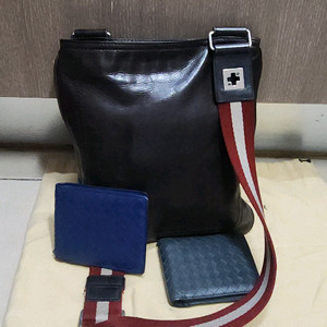 BALLY 브라운레더 크로스백/ 보테가베네타 반지갑