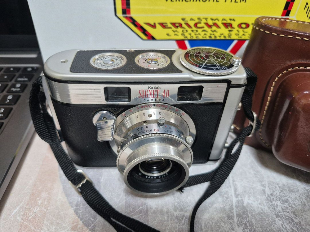 빈티지 Kodak Signet 40 카메라와 가죽케이스 A급--5
