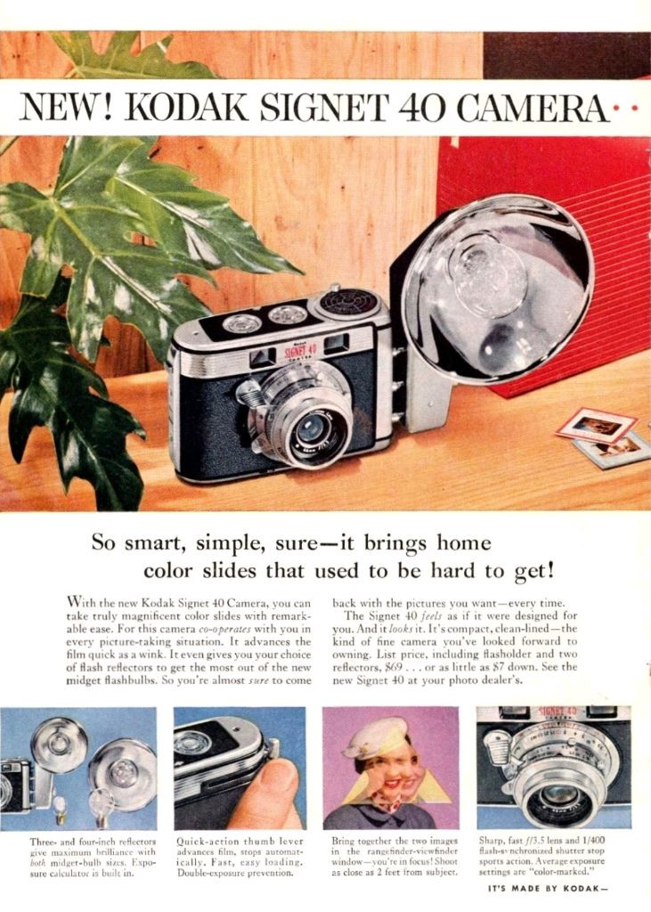 빈티지 Kodak Signet 40 카메라와 가죽케이스 A급--9