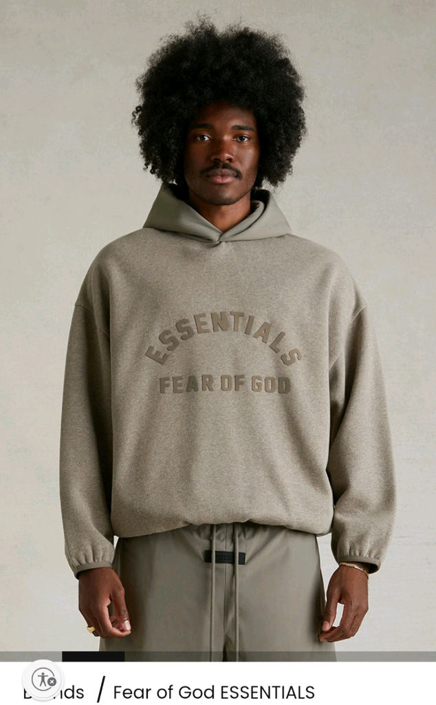 피오갓 에센셜 나일론 플리스 후드티 새상품 (M, 헤더그레이/더스트)--3