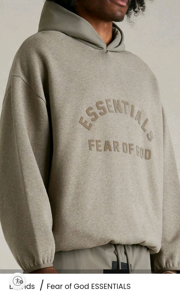 피오갓 에센셜 나일론 플리스 후드티 새상품 (M, 헤더그레이/더스트)--6