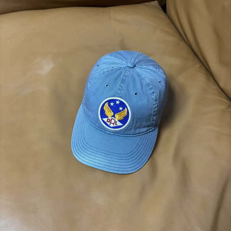 RRL 더블알엘 랄프로렌 폴로 윙로고 6패널 볼캡 모자 미드나잇 블루--0