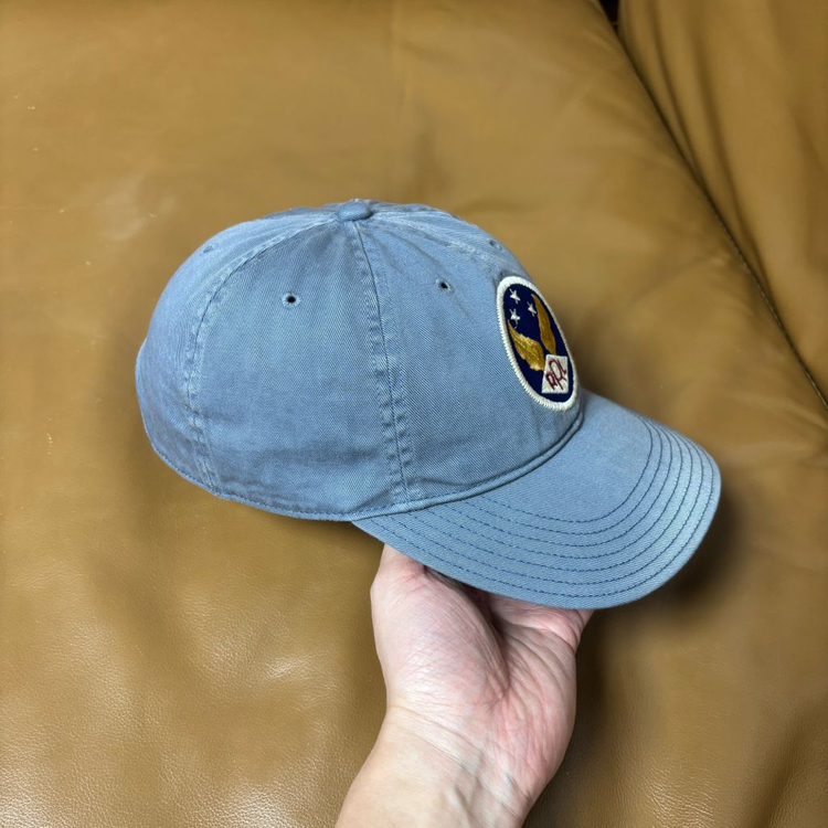 RRL 더블알엘 랄프로렌 폴로 윙로고 6패널 볼캡 모자 미드나잇 블루--2