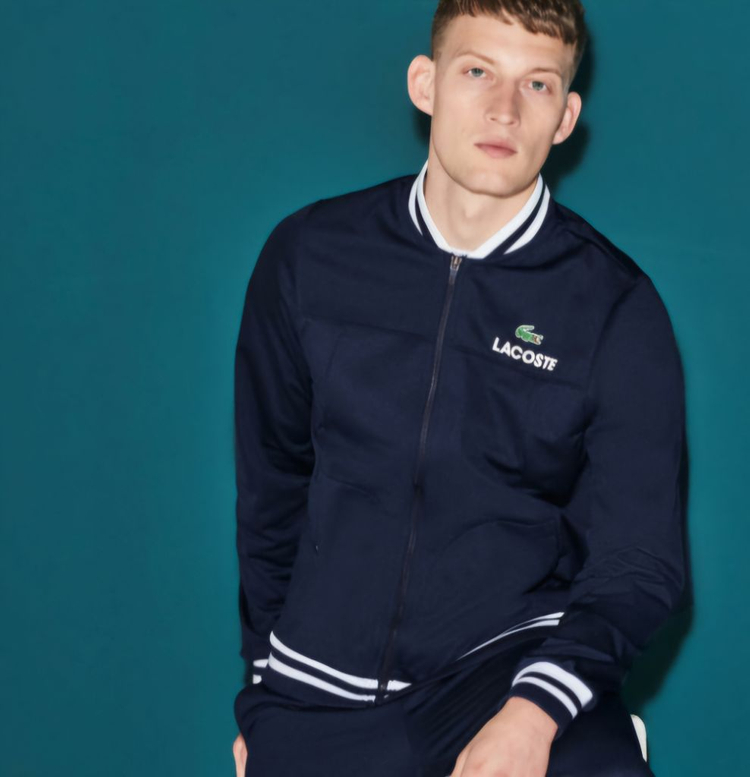 정품 라코스테 집업 스포츠 라코스테 블루종 자켓 네이비--2