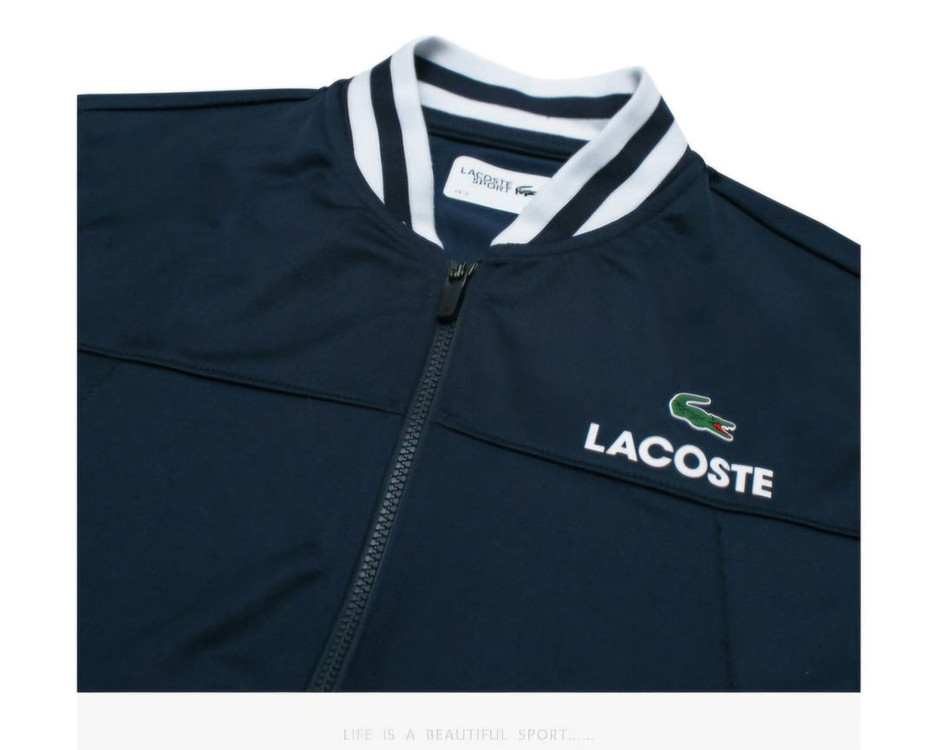 정품 라코스테 집업 스포츠 라코스테 블루종 자켓 네이비--4