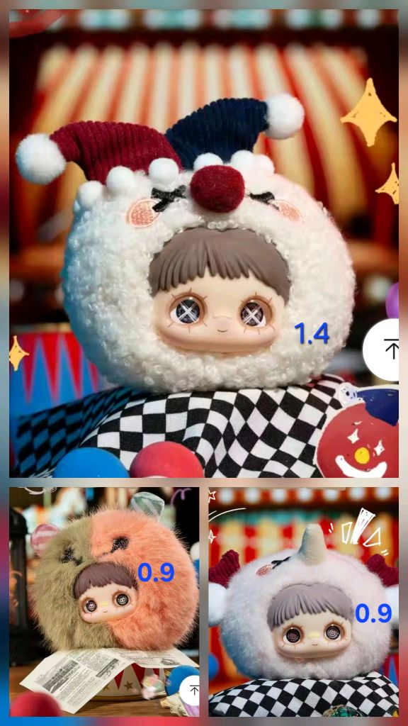 메이메이 크레이지 서커스 얼굴키링 별자리 베어쿠키 끝사랑--1