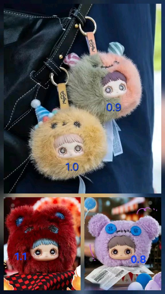 메이메이 크레이지 서커스 얼굴키링 별자리 베어쿠키 끝사랑--4