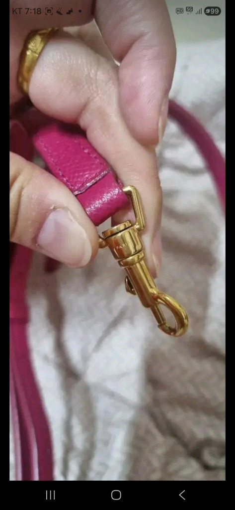 셀린느 미니 벨트백 핑크--6