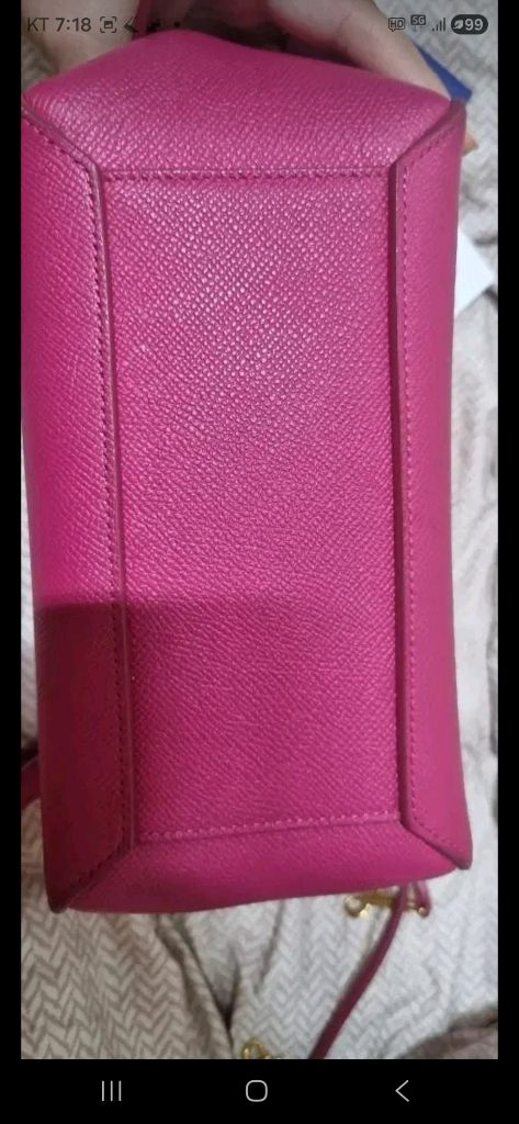 셀린느 미니 벨트백 핑크--7