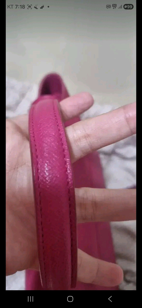 셀린느 미니 벨트백 핑크--8