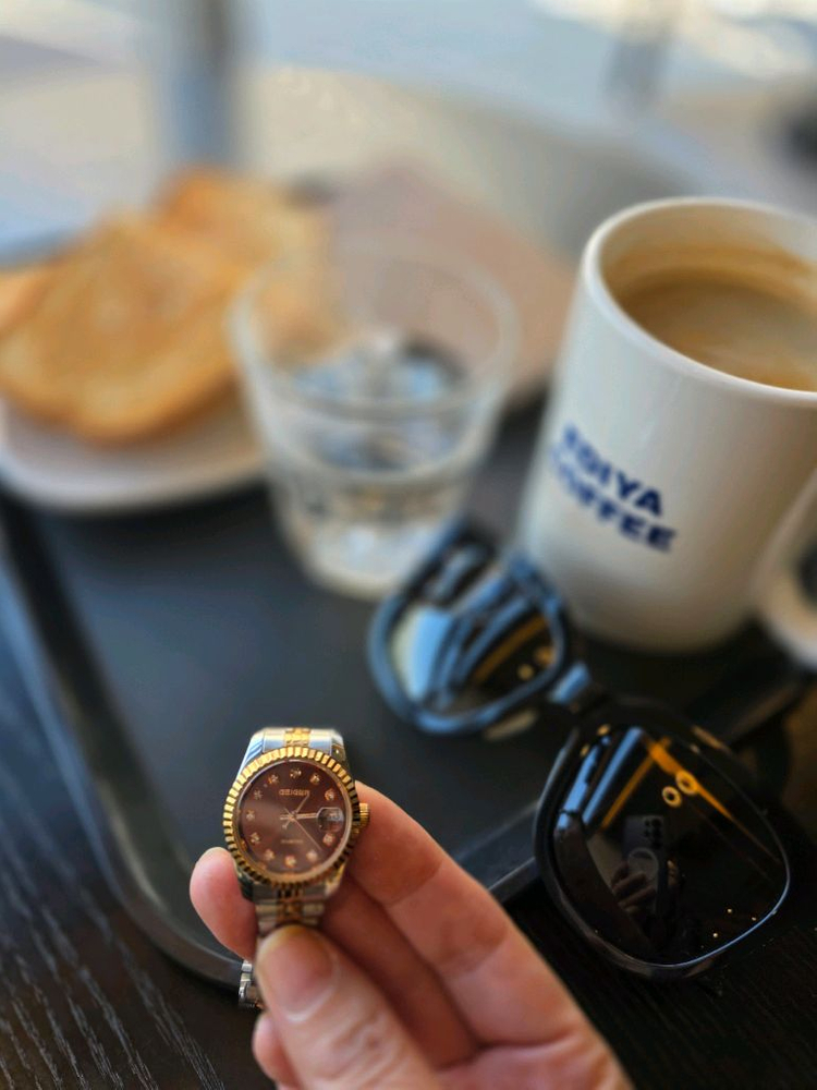 [정품]Geiger 콤비 다이아 여성 시계--2