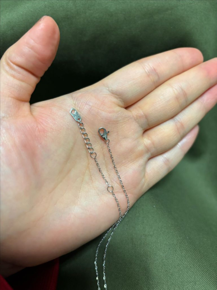 [새제품] 14k 랩다이아 목걸이 페어컷 에멜컷 화이트골드--6