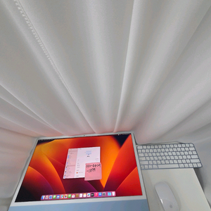 아이맥 M1 블루 램16G 8코어 512G 베사 VESA 풀박스풀박스 제품구성품은 전부 다있습니다박스 매직키보드 매