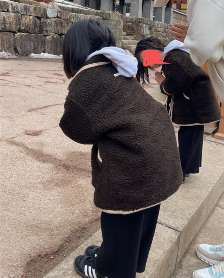 쌍둥이 떡볶이코트 후리스 5-6세 에이마켓 110--2